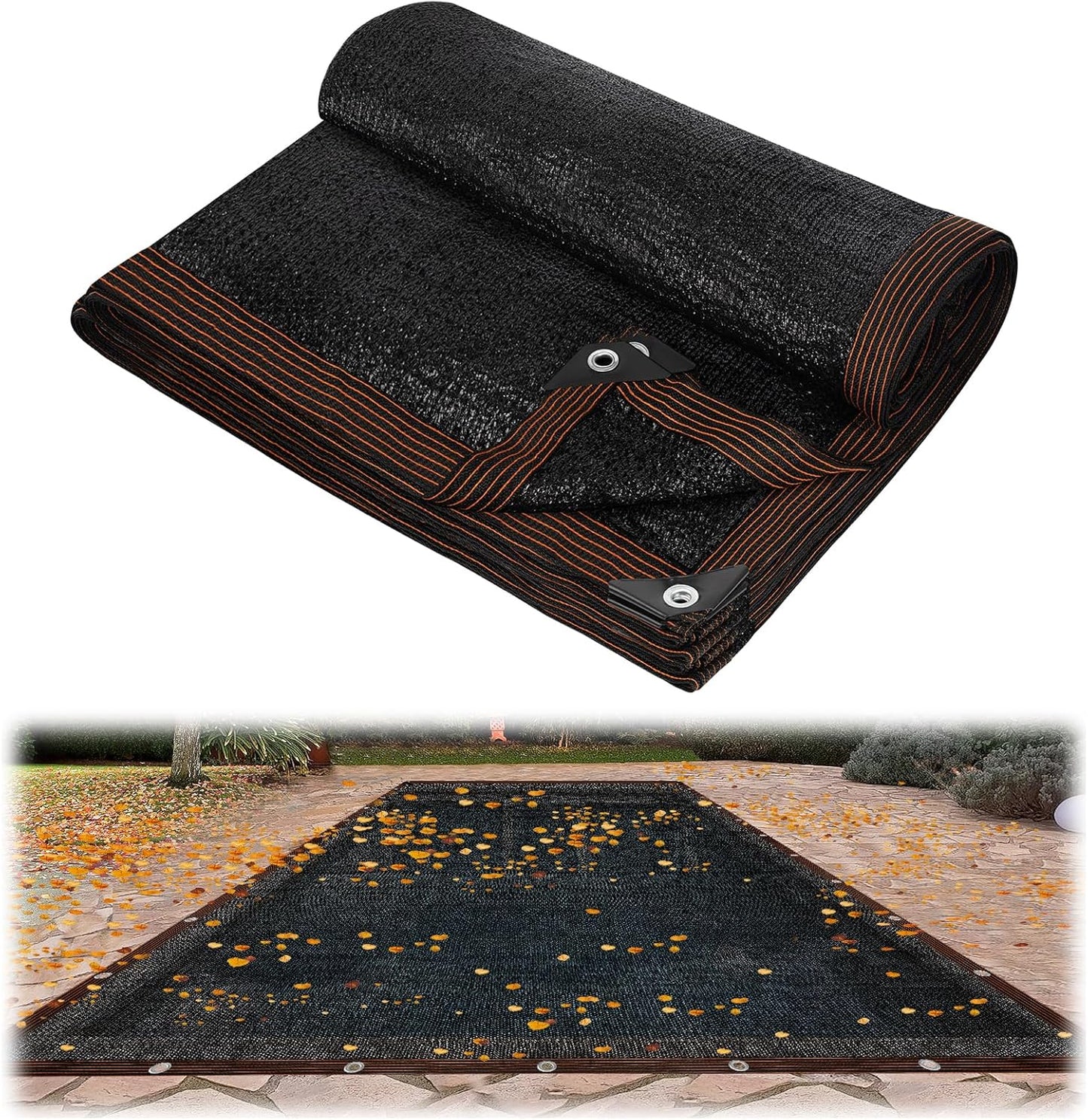 Heavy-Duty 36x20ft Pool Leaf Net Cover for 32x16ft Pools