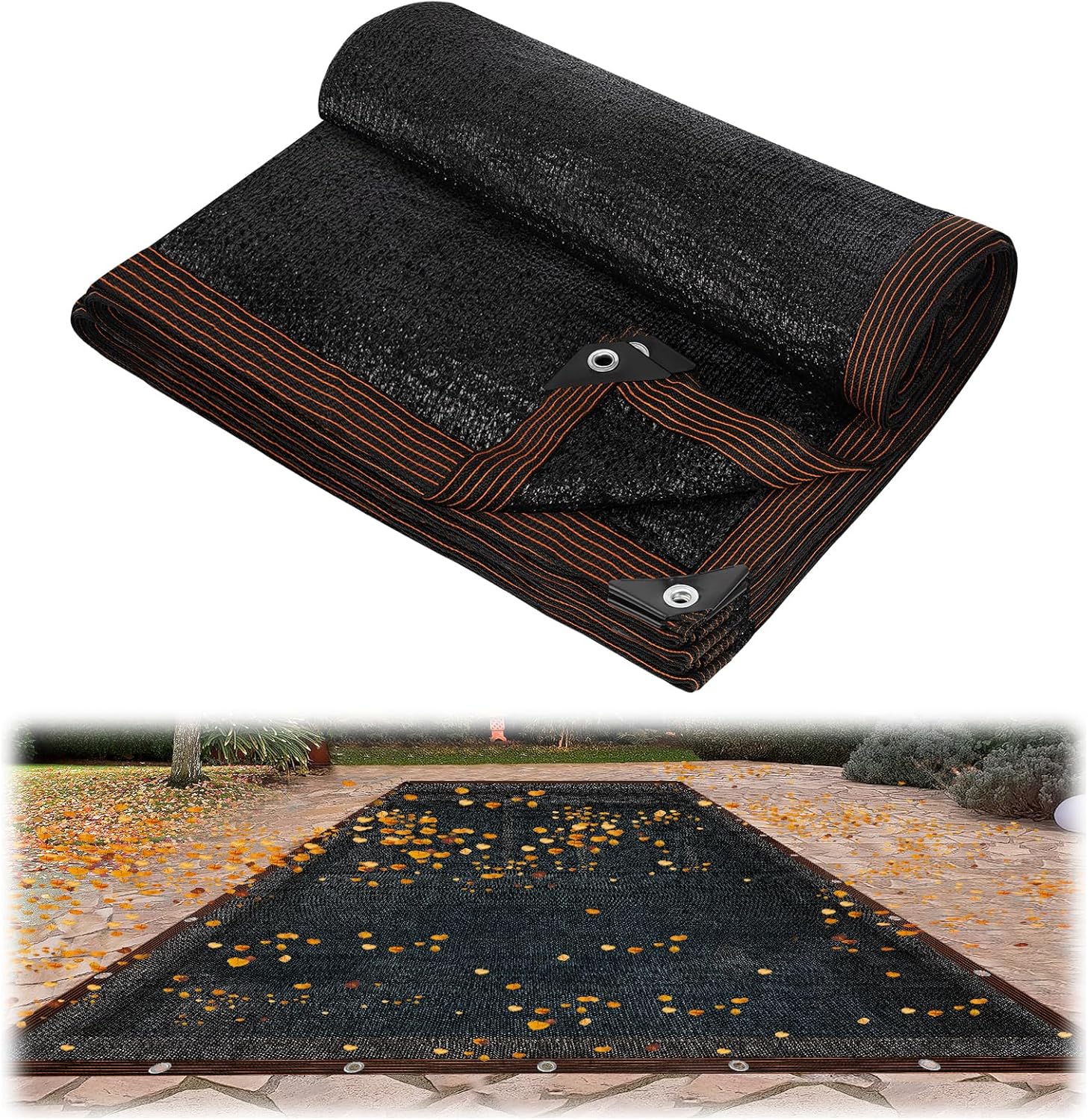 Heavy-Duty 36x20ft Pool Leaf Net Cover for 32x16ft Pools