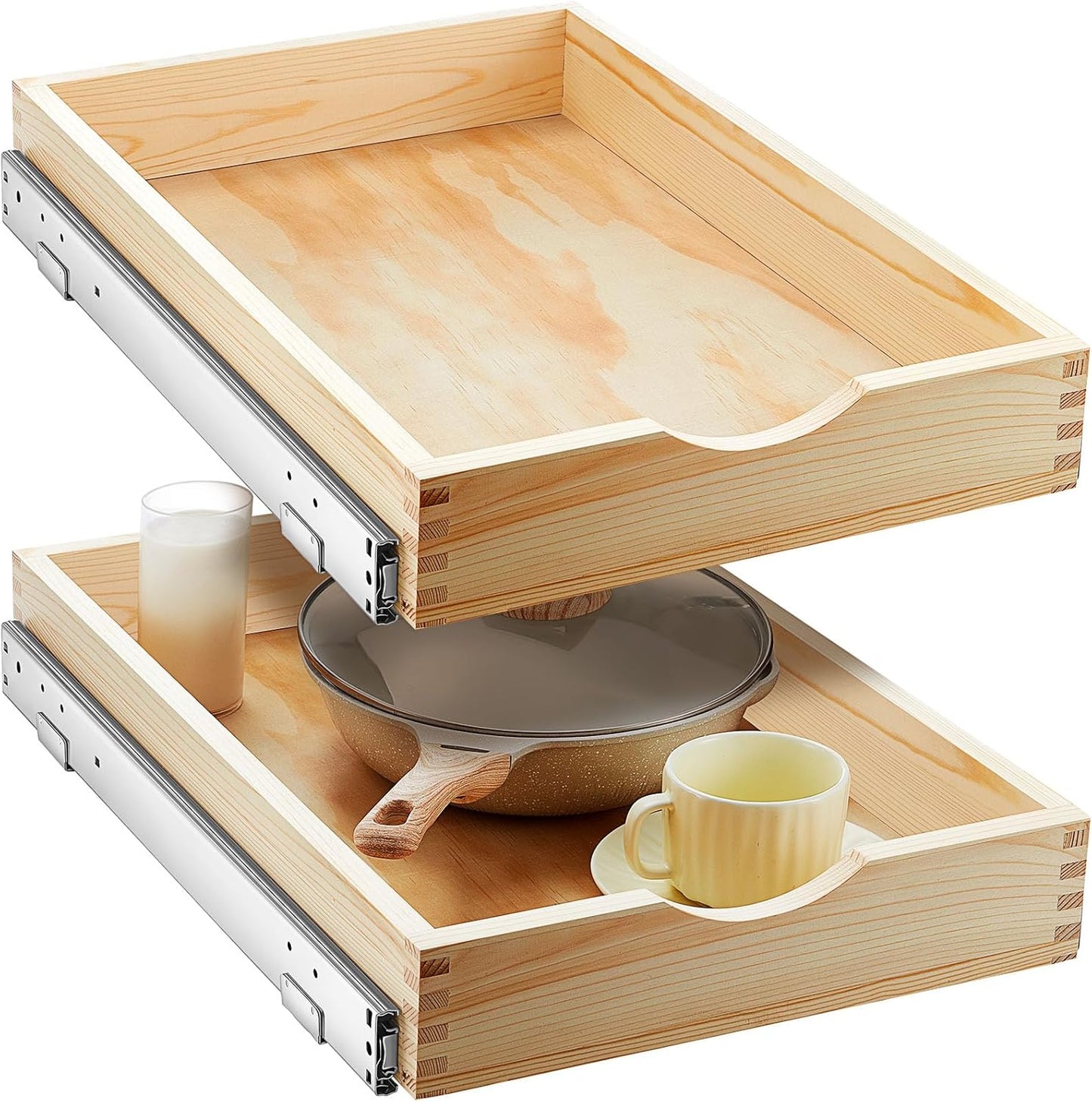 Pull Out Tray Cabinet Organizer for Kitchen Storage Solutions