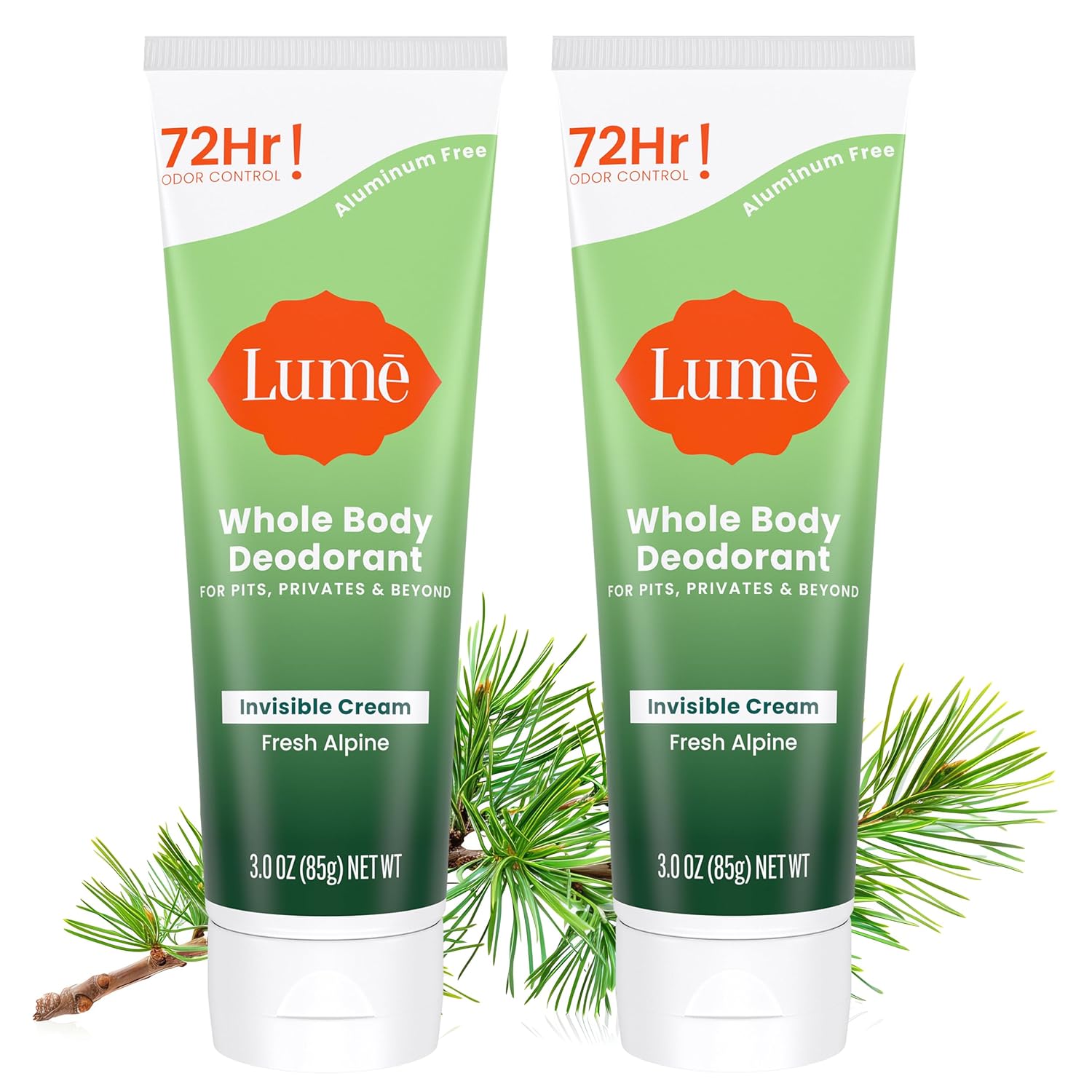 Lume Whole Body Deodorant for 72 Hour Odor Control - Fresh Alpine