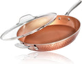 Gotham Steel 14 Inch Hammered Copper Nonstick Frying Pan