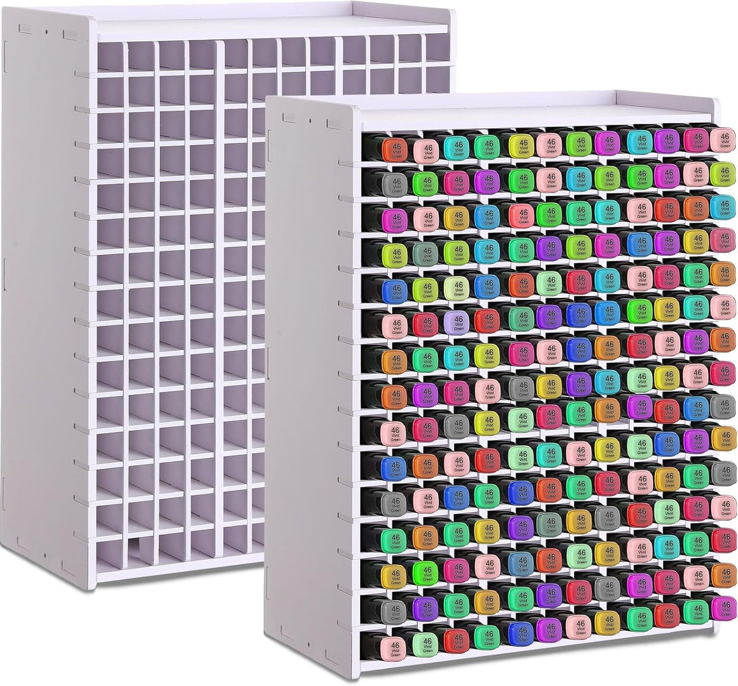 2 Pack Marker Storage Organizer for Desk with 180 Slots Each