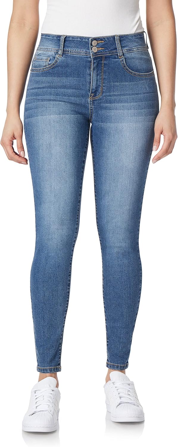 WallFlower Women's Flirty Curvy Skinny High Rise Jeans for All