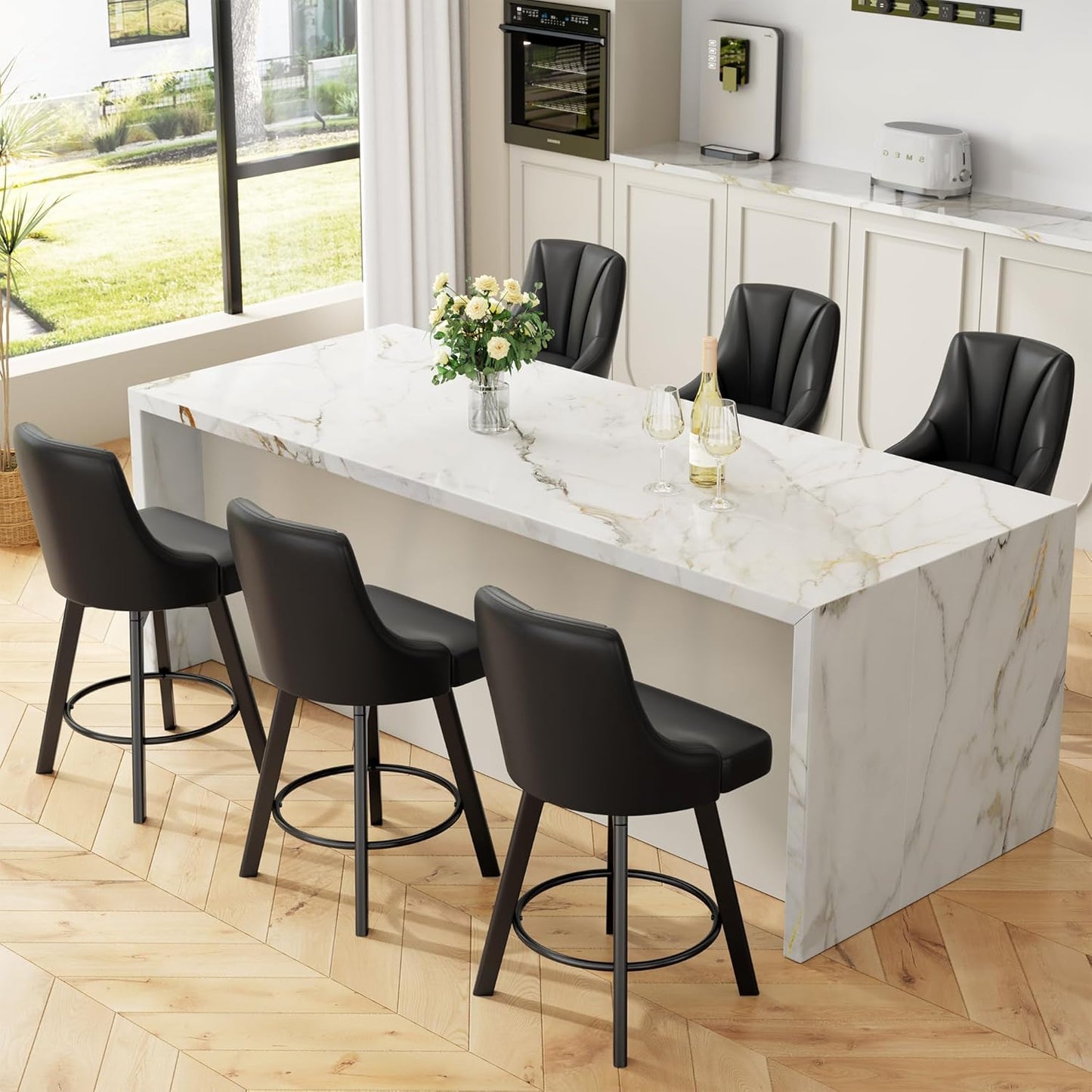 Swivel Bar Stools by YaFiti - 24in Counter Height Set