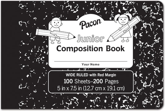 Pacon 5 x 7.5 Junior Composition Books, 6 Pack