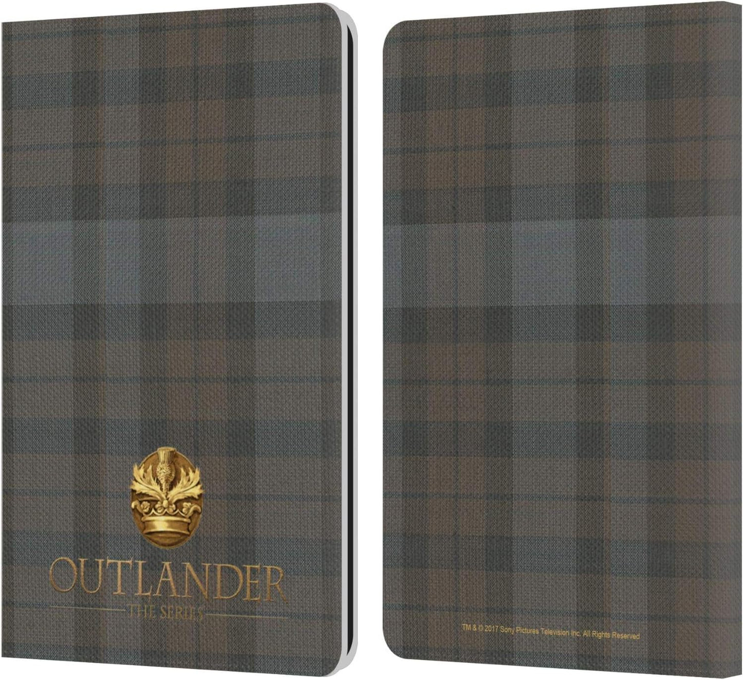 Outlander Plaid Tartans Leather Wallet Case for Kindle