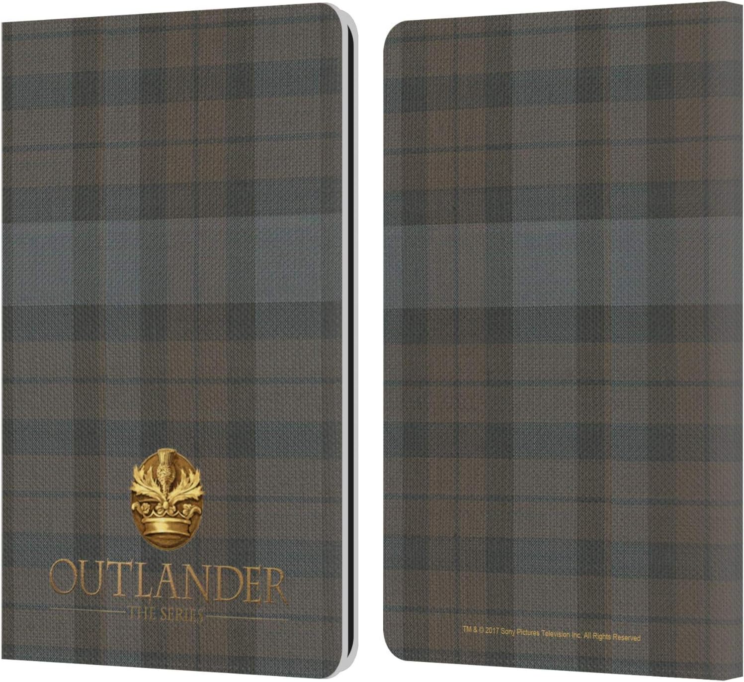 Outlander Plaid Tartans Leather Wallet Case for Kindle
