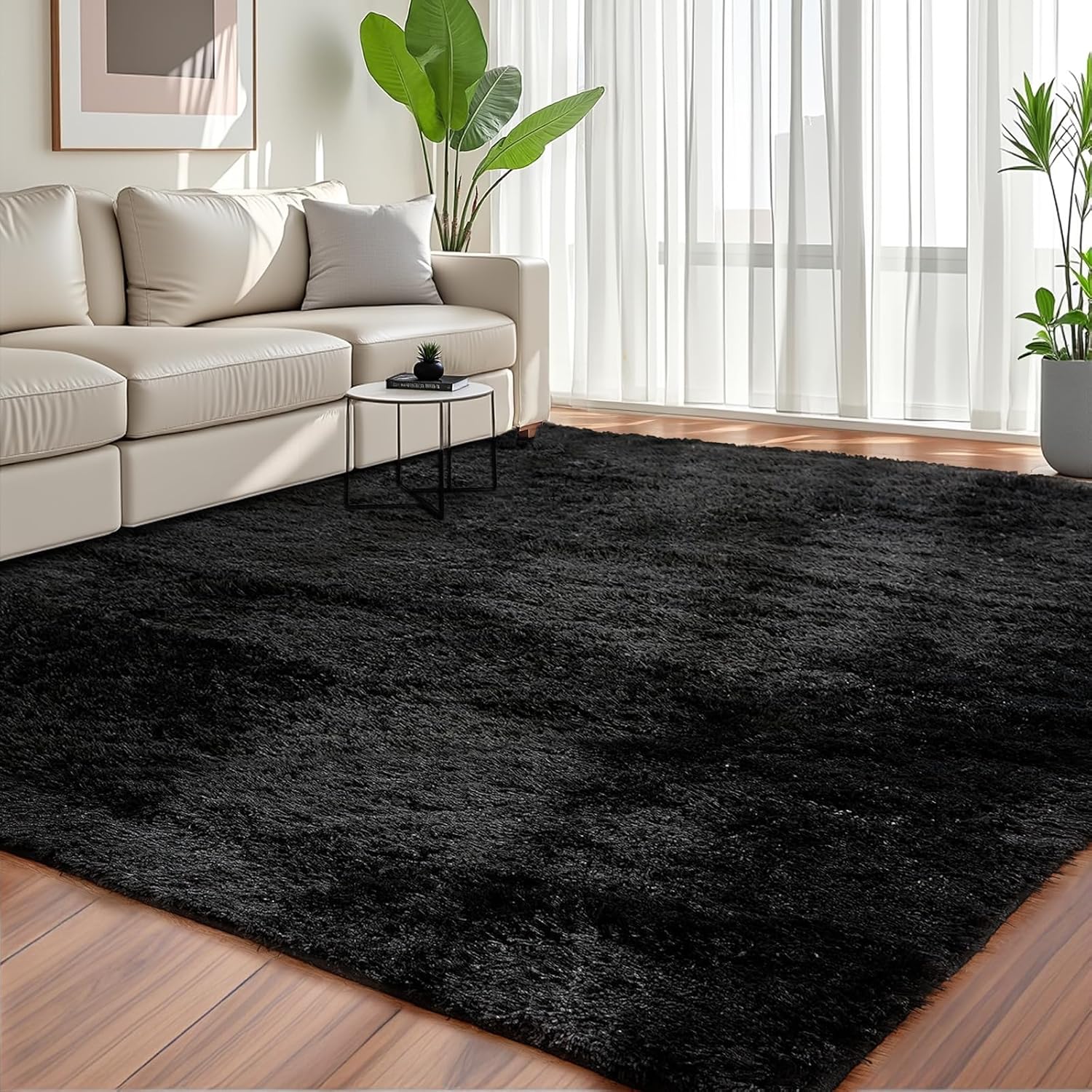 YOBATH Fluffy 8x10 Feet Area Rugs for Living Room and Bedroom