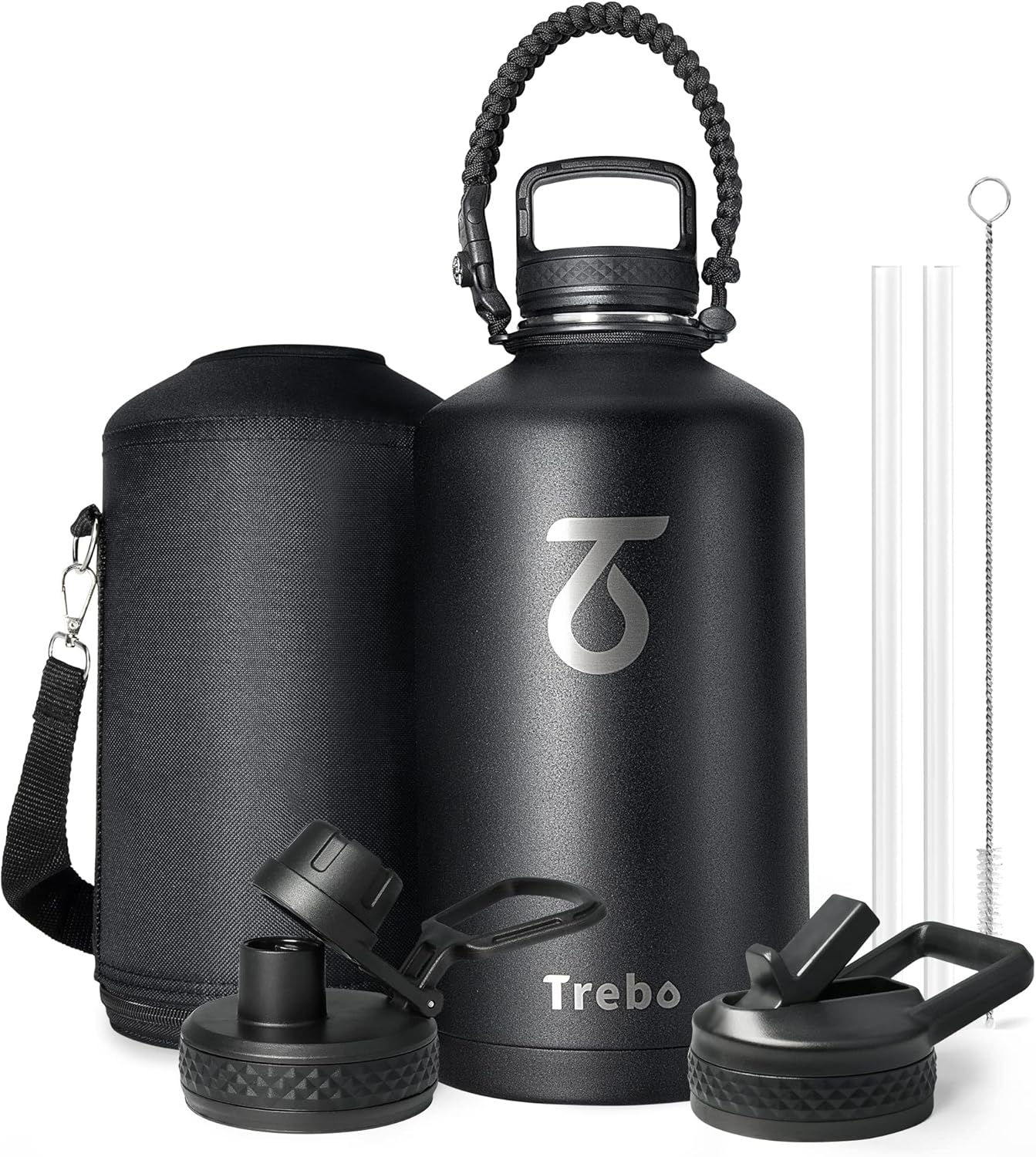 Trebo One Gallon Insulated Water Bottle with Paracord Handle