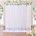 10x10 Wrinkle Free White Sheer Tulle Backdrop - Elegant Photo Drape