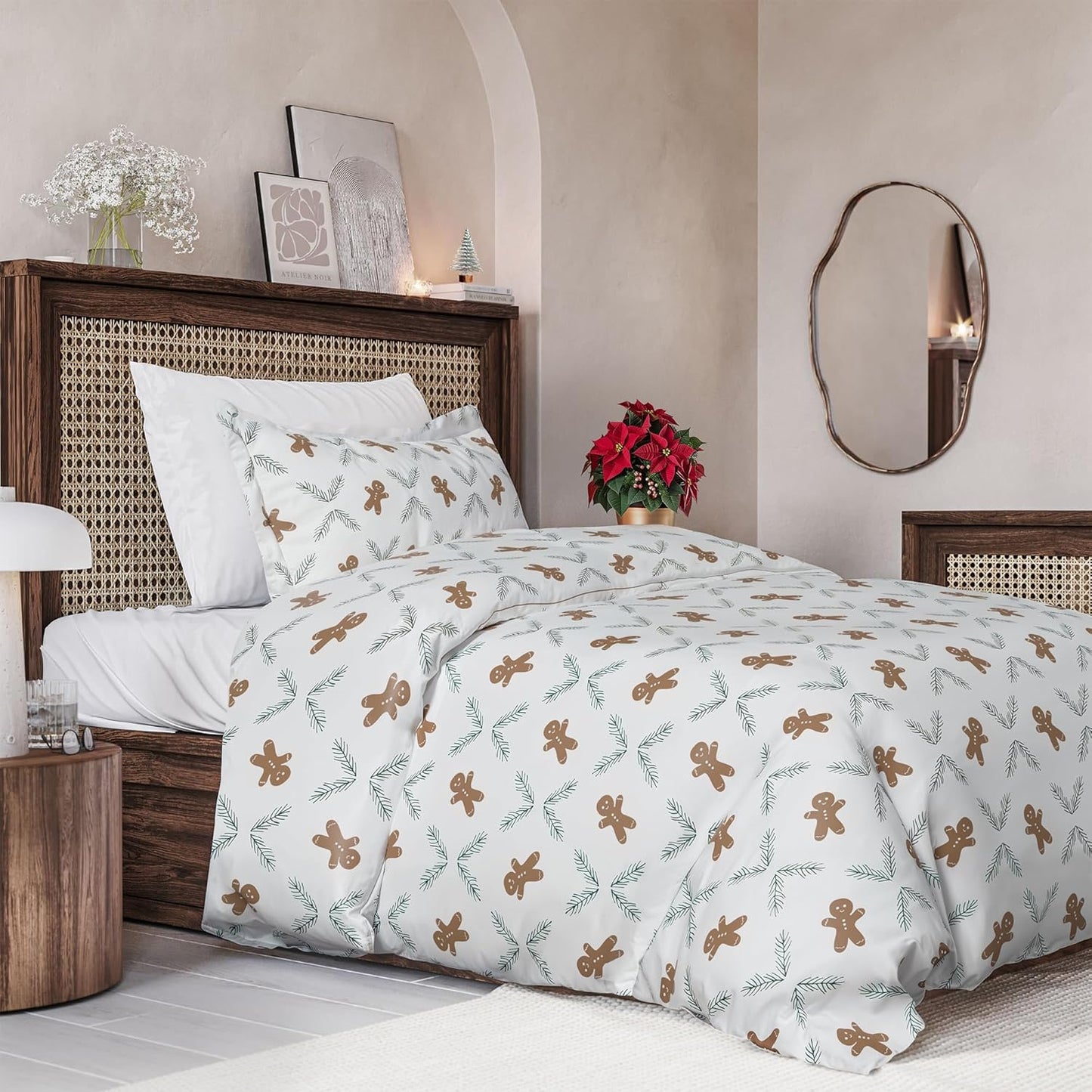 Christmas Duvet Cover Twin Size Set - Cozy Holiday Bedding