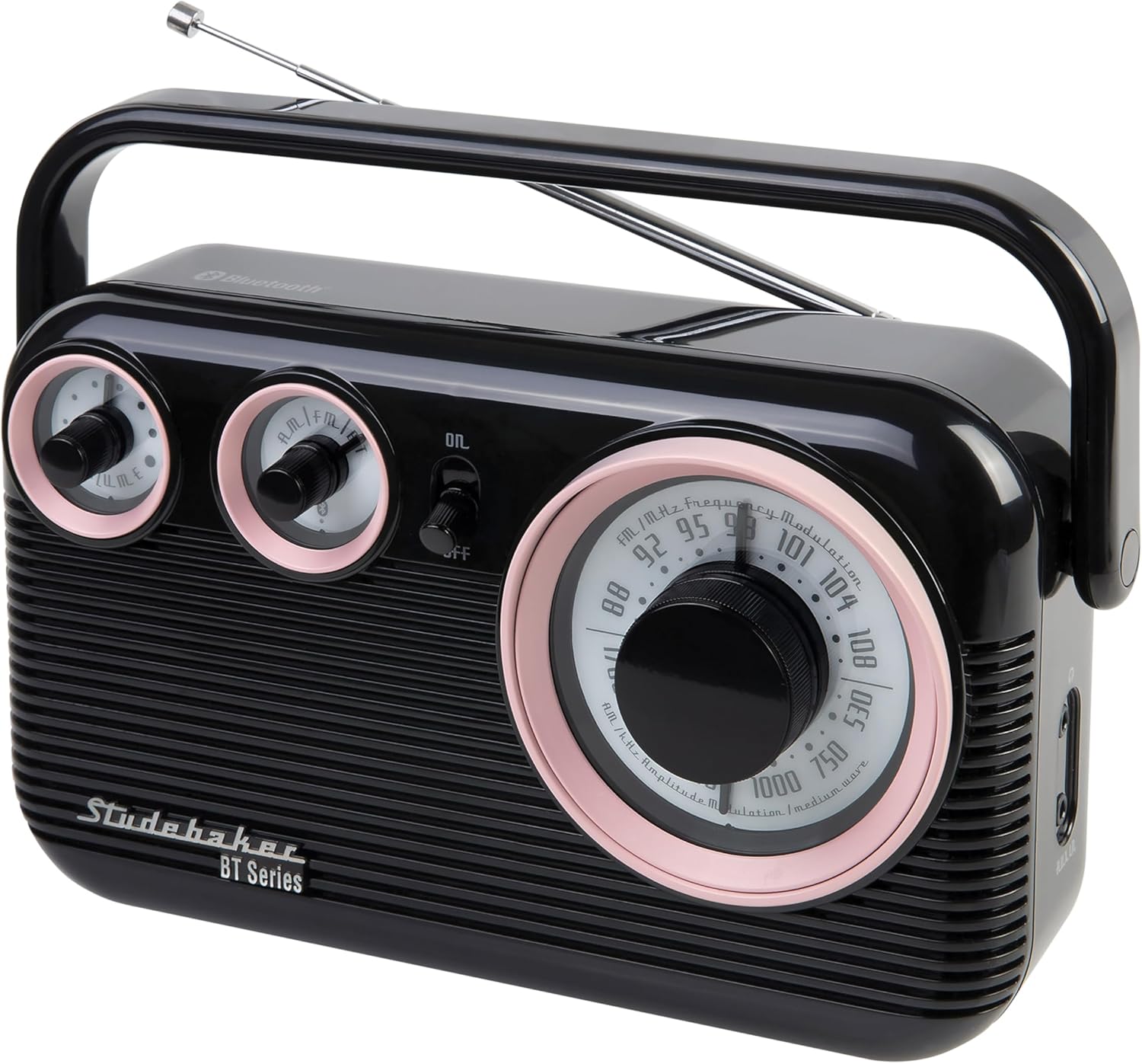 Studebaker SB2003BT Bluetooth Retro Portable Radio for Music
