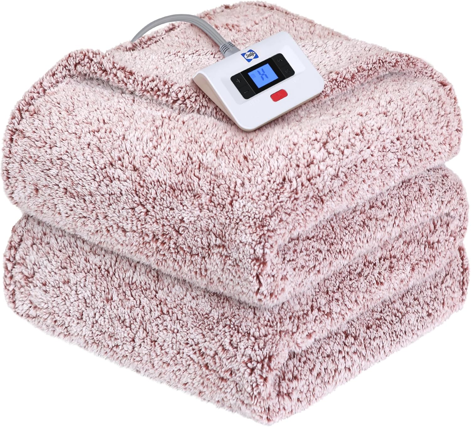 SEALY Electric Blanket Twin Size with 10 Heating Levels and Safety