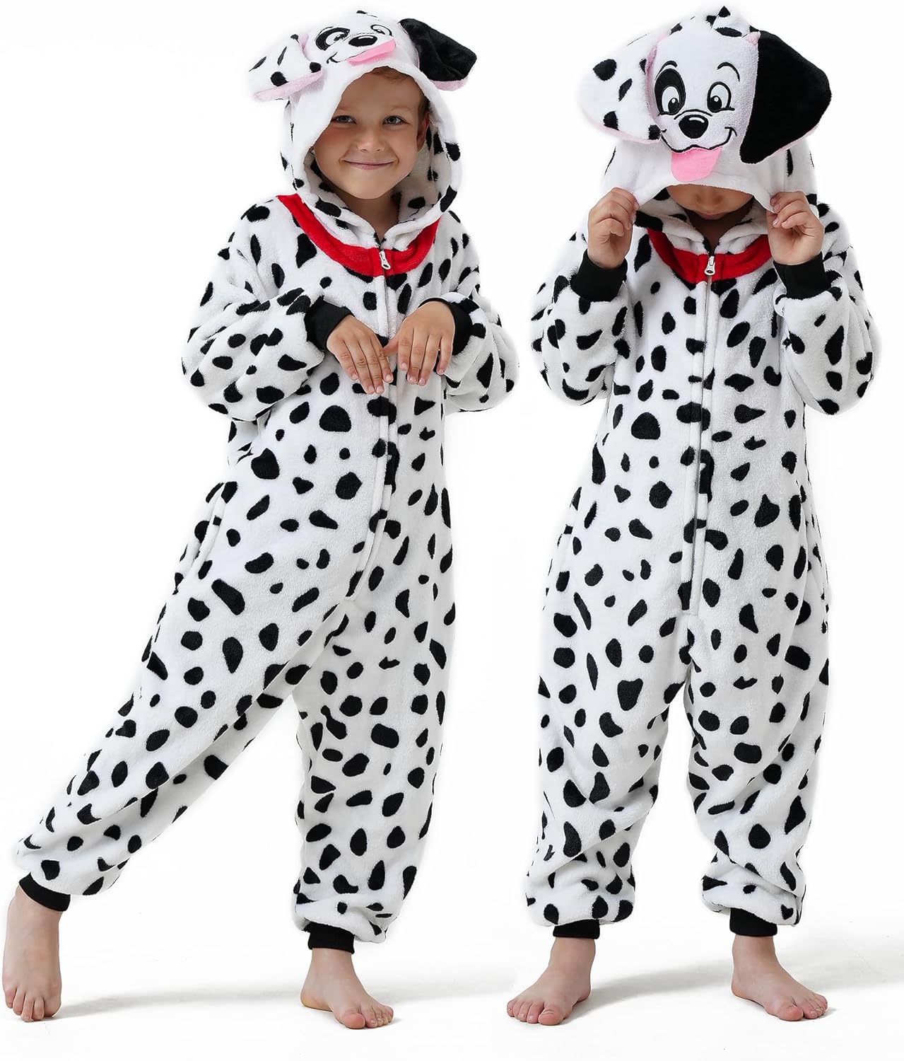 Kids Dalmatian Onesie Costume for Halloween Fun and Comfort