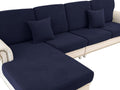 Couch Cushion Covers for Sectional Sofa L Shape - Washable Navy
