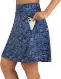 ANIVIVO Women's 20in Knee Length Tennis Skort - High Waist Pockets