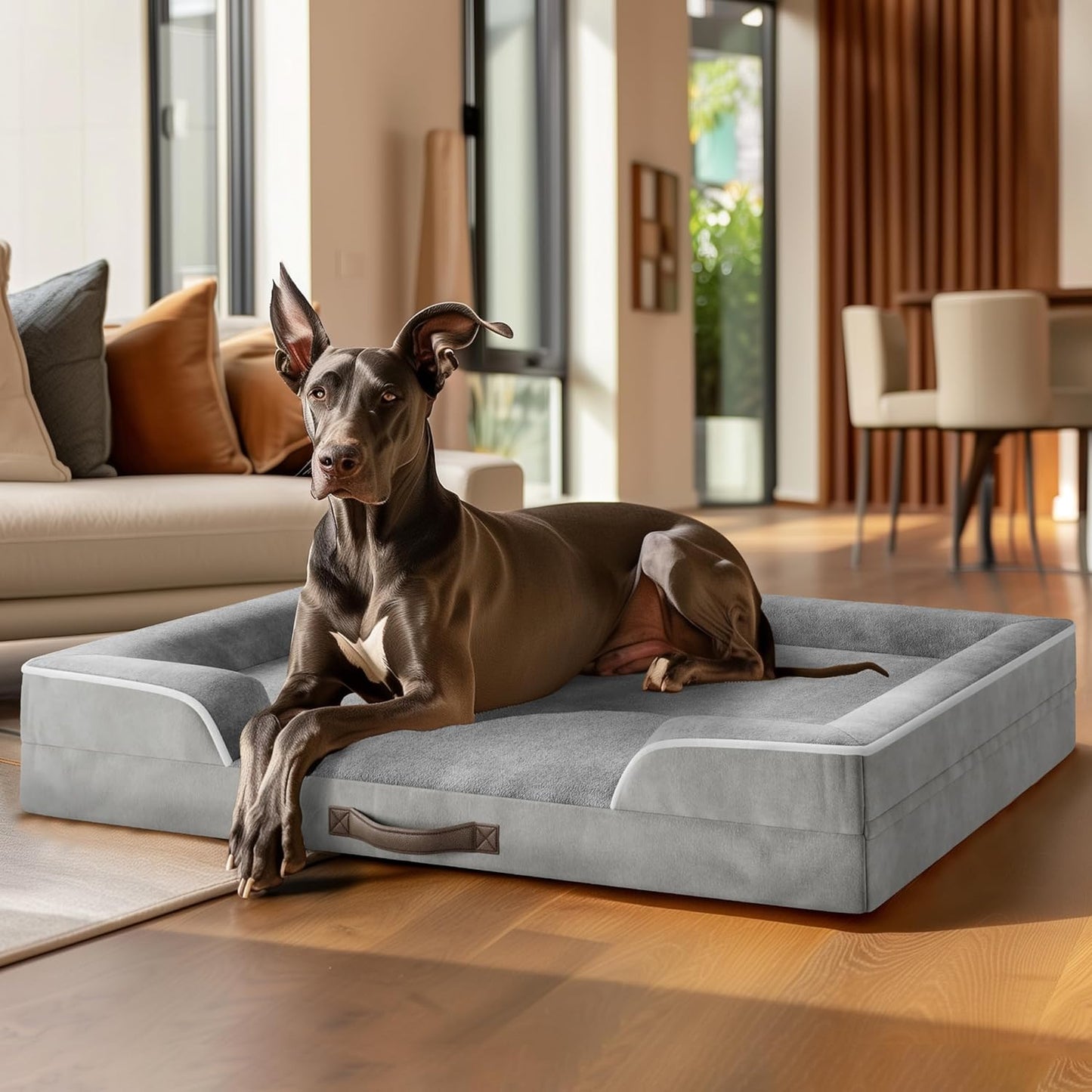 XXL Orthopedic Dog Sofa Bed for Large Breeds with Memory Foam