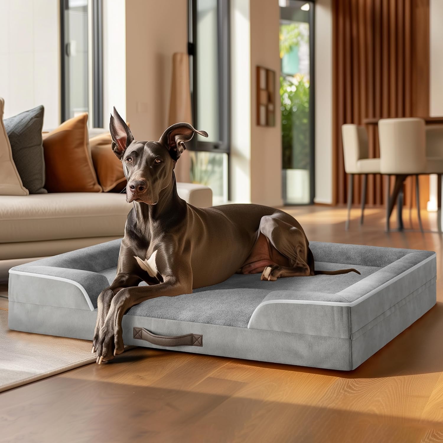 XXL Orthopedic Dog Sofa Bed for Large Breeds with Memory Foam