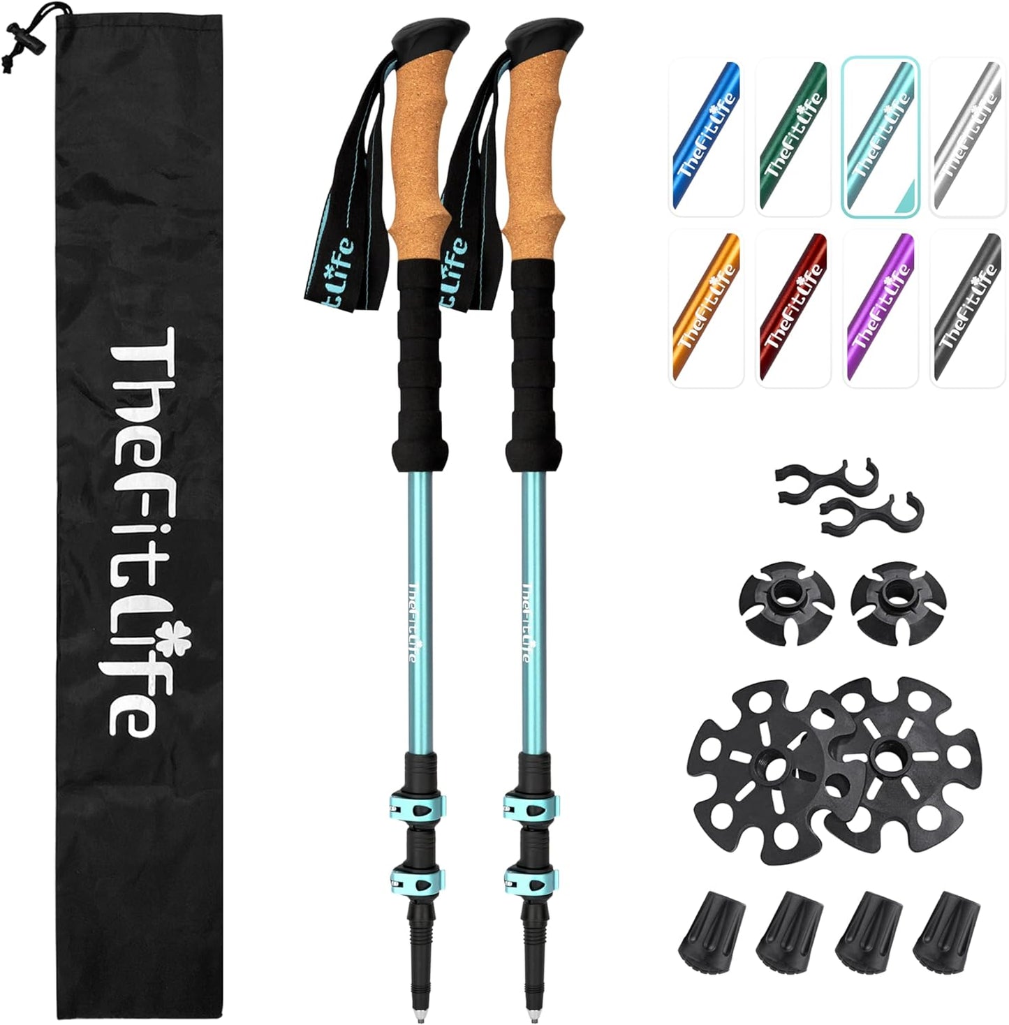 TheFitLife Lightweight Trekking Poles: Natural Cork Grip