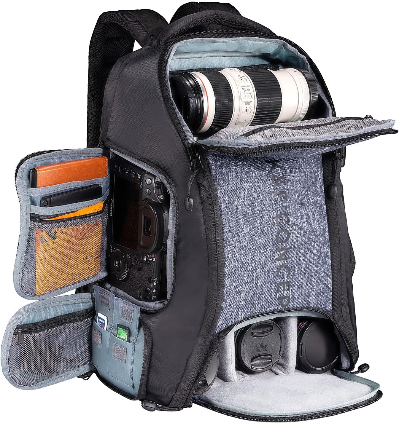 K&F Concept 25L Camera Backpack with Raincover