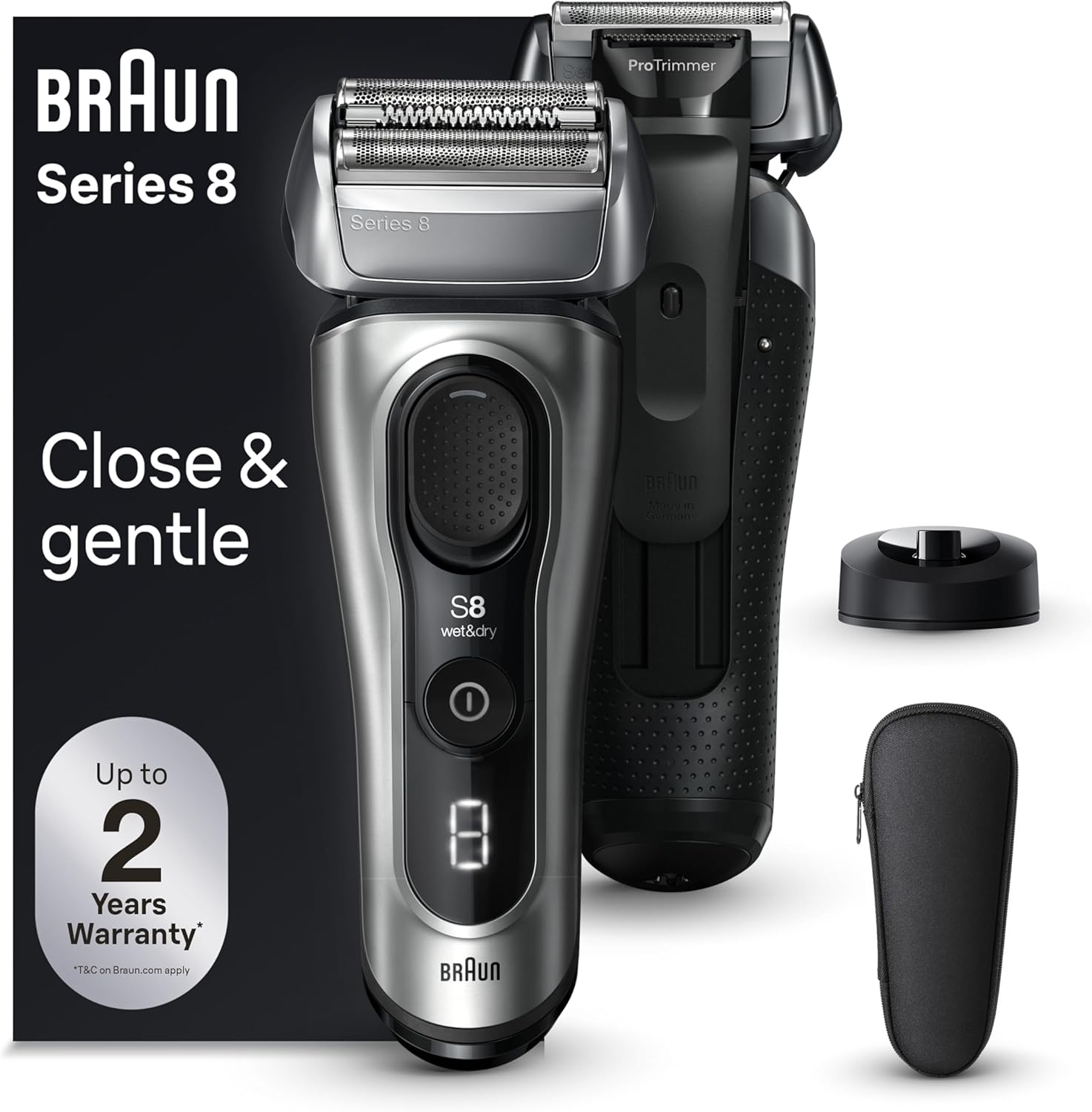 Braun Series 8 Electric Razor for Men with Precision Trimmer