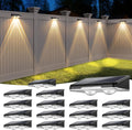 Solar Fence Lights Outdoor 16pack - 7 Colors & Color Changing Modes