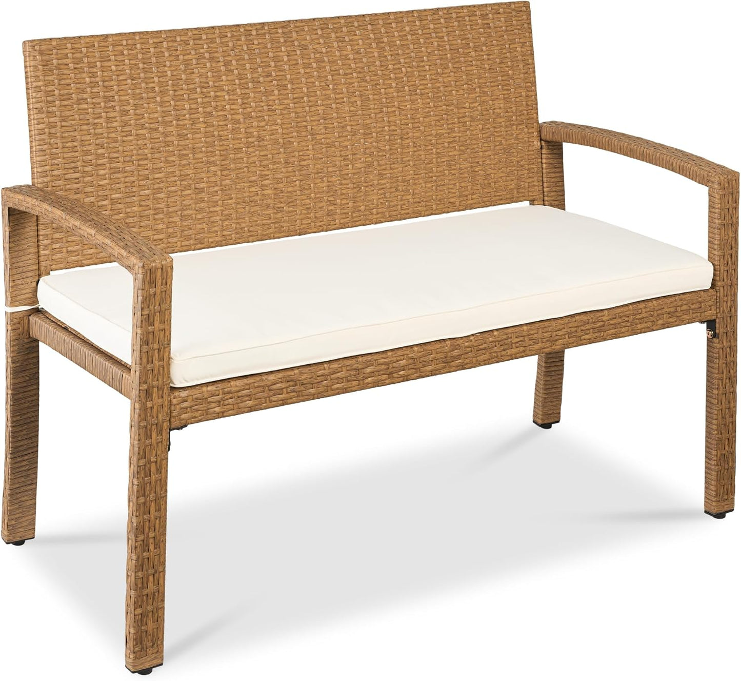 Best Choice Products Outdoor Bench for 2-Person Seating Comfort