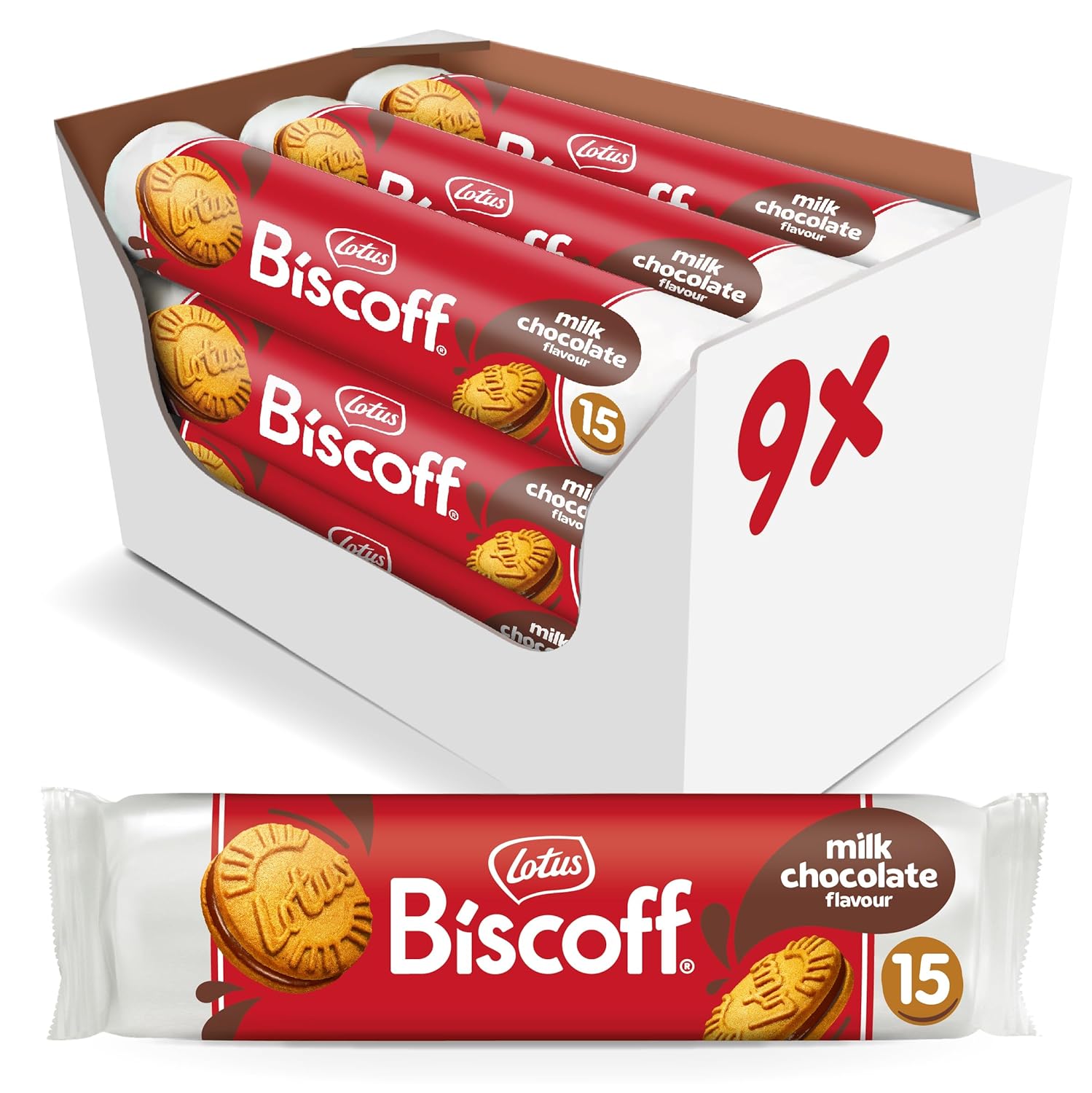 Lotus Biscoff Sandwich Cookies with Milk Chocolate Cream Delight