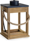 Candle Warmers Wood & Rope Candle Warmer Lantern - Flame-Free