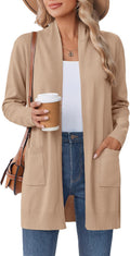Long Women Cardigan Sweater Lightweight Open Front Duster - Layering