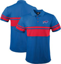 FOCO NFL Team Color Chest Stripe Men's Polo Shirt - Clean Game Day