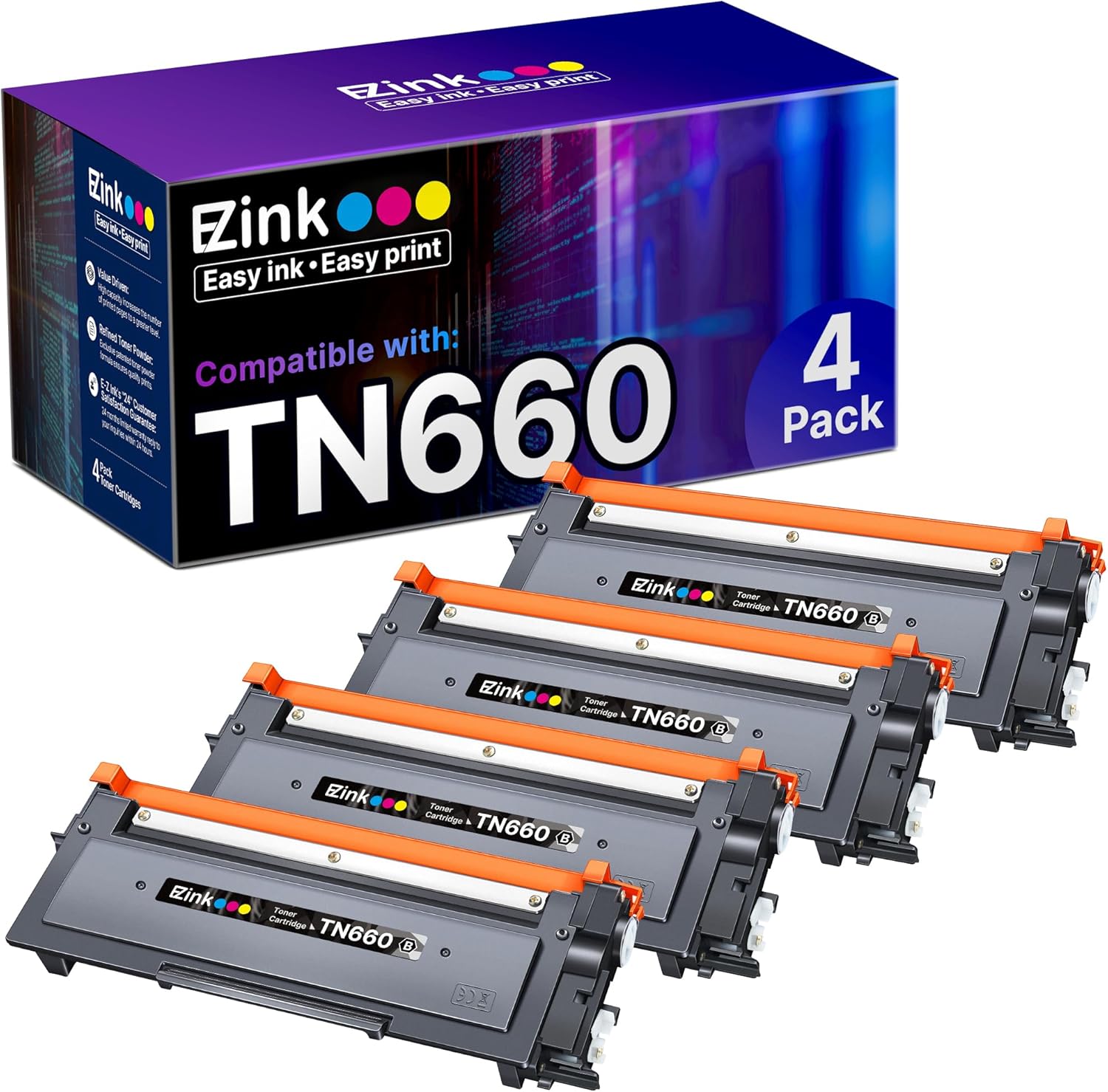 E-Z Ink Compatible TN660 Toner Cartridge Replacement for Brother