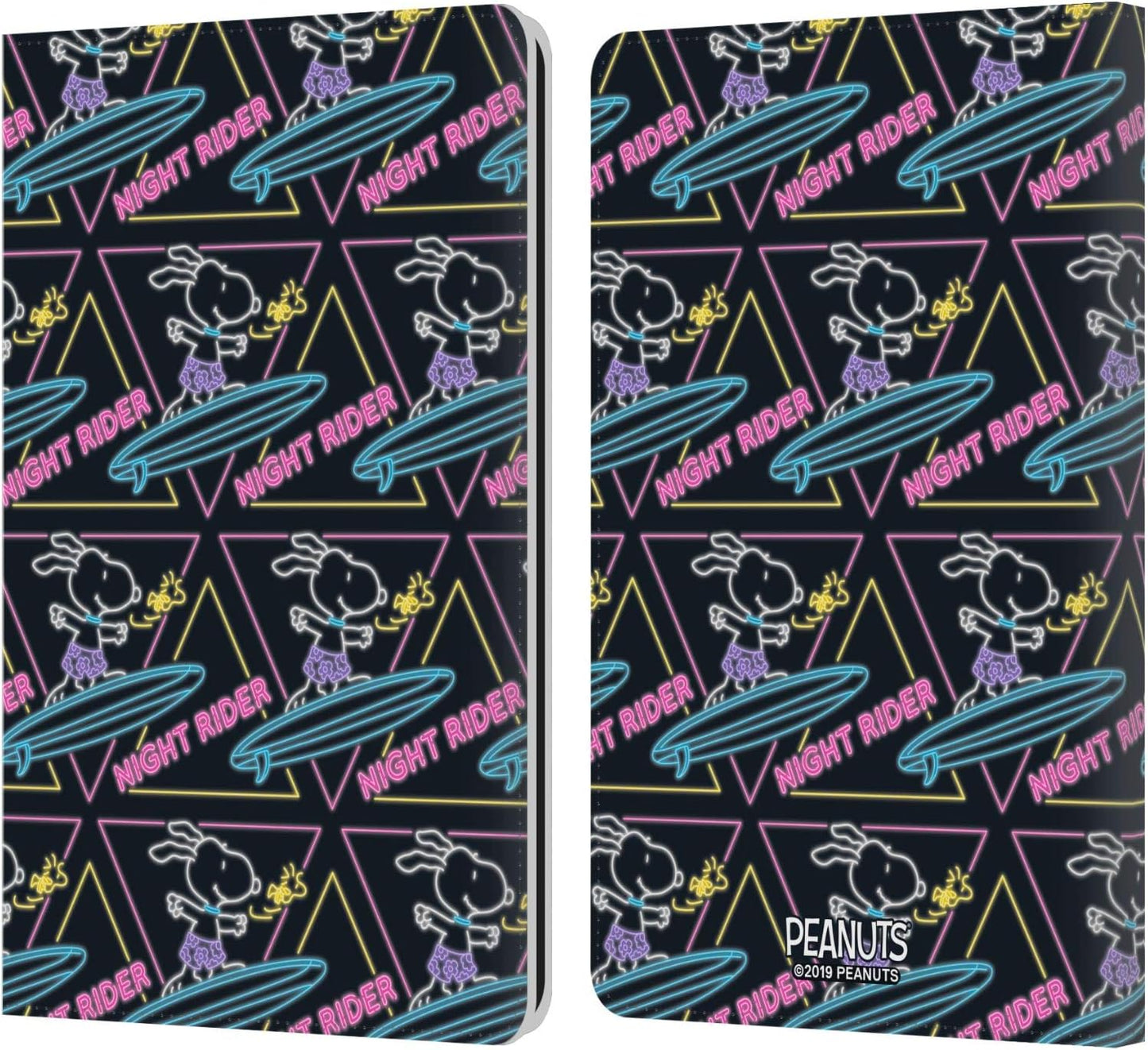 Peanuts Night Rider Snoopy Aloha Disco Leather Wallet Case