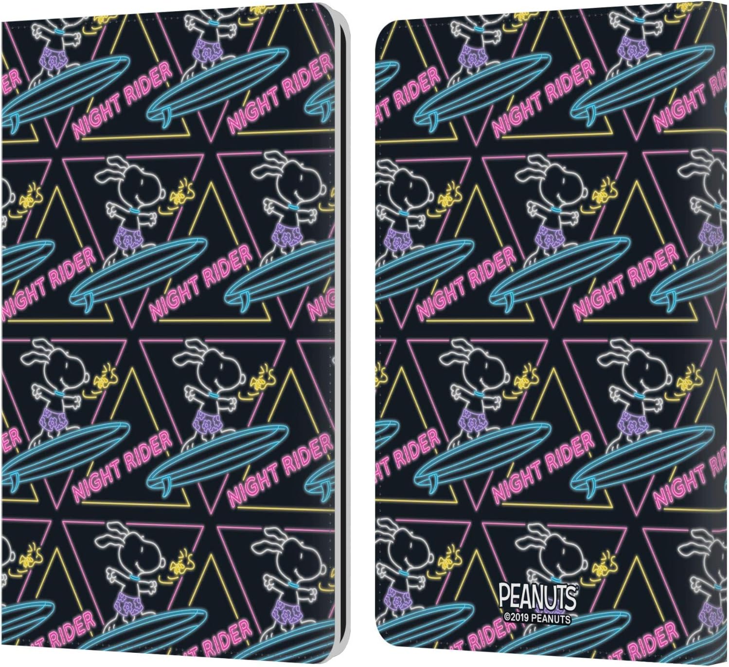Peanuts Night Rider Snoopy Aloha Disco Leather Wallet Case