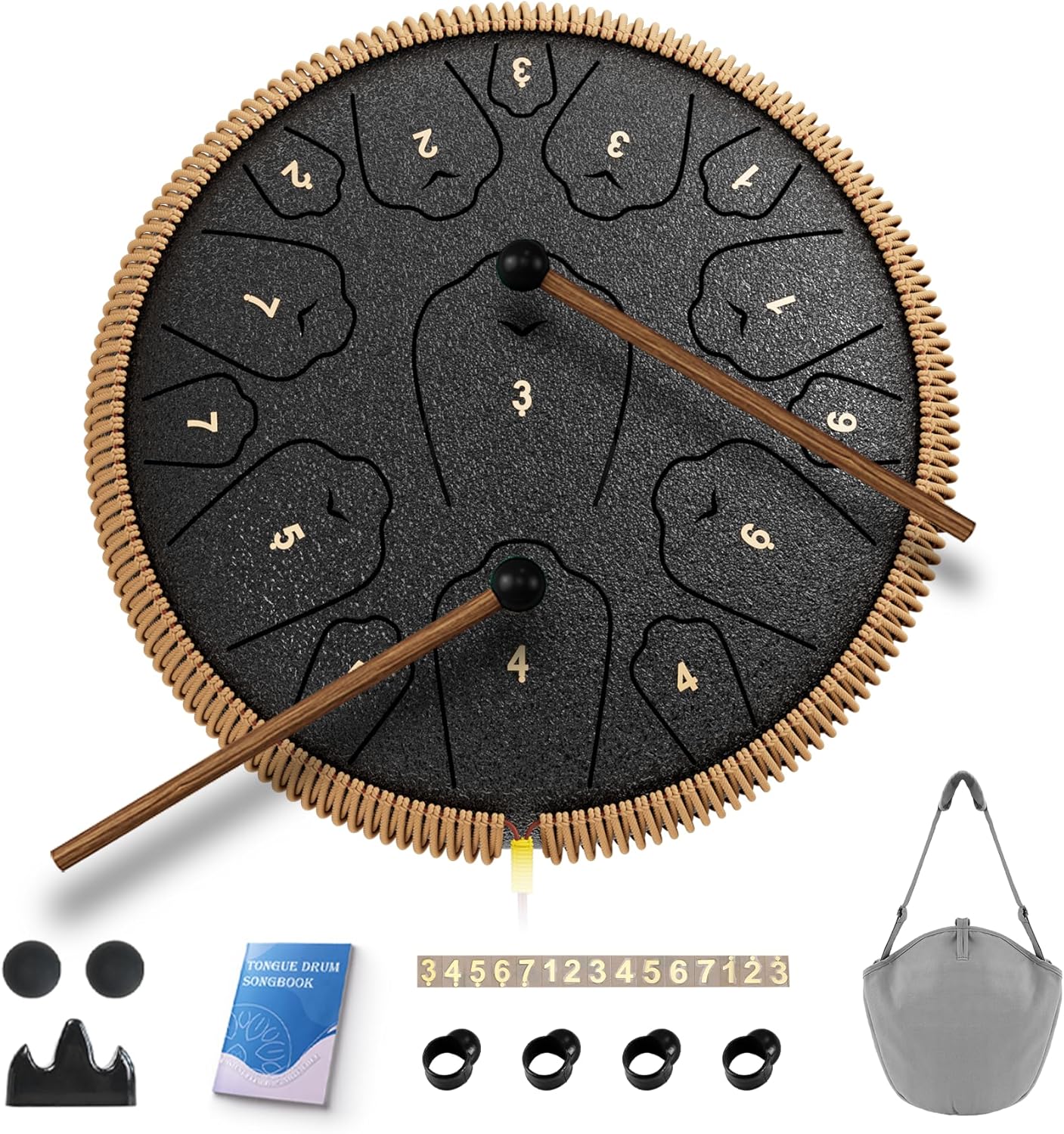 Qingshi Steel Tongue Drum - 13 Inch 15 Notes C Major