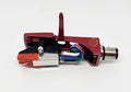 Red Headshell with Cartridge and Elliptical Stylus - Plug and Play