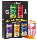 Popcorn Seasoning Variety Pack - Gift Set of 5 Gourmet Salts