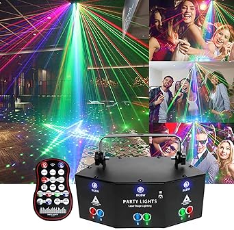 DJ Disco Party Lights with RGBW LED Strobe Effect for Events