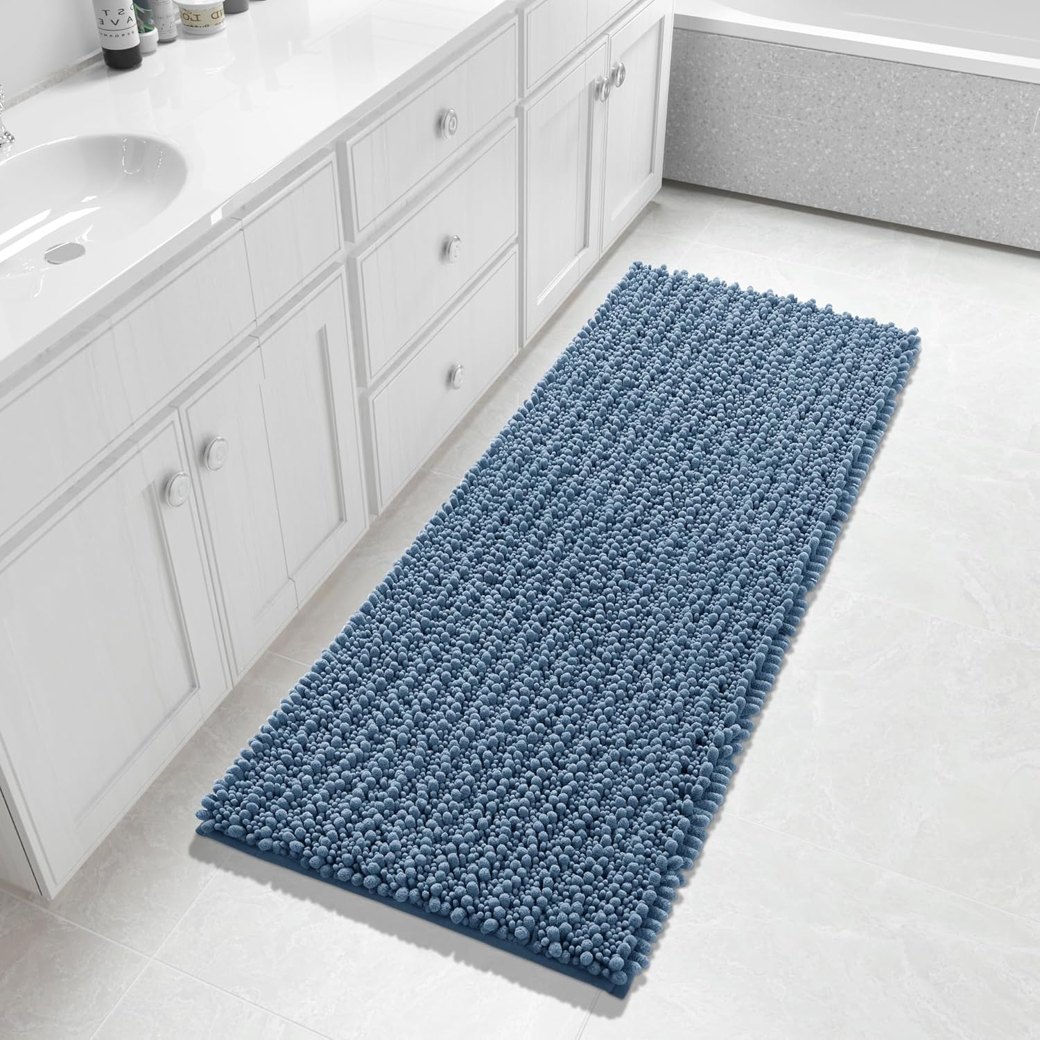 Yimobra Bathroom Runner Rug 55x24 Inch - Soft Chenille Mat