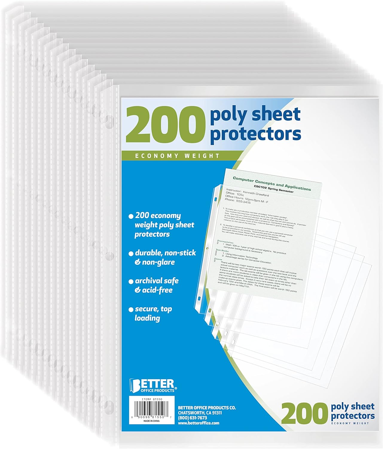 200 Pack: Better Office Sheet Protectors – GearMustHave