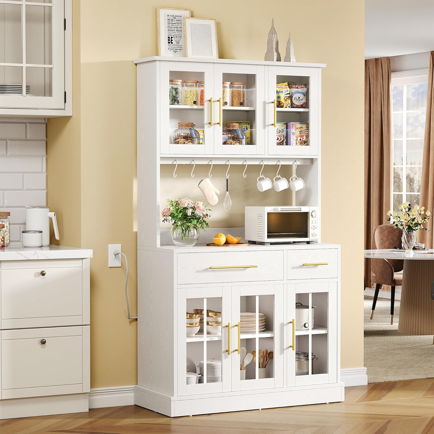 YITAHOME Tall Kitchen Pantry Cabinet - Storage & Style!