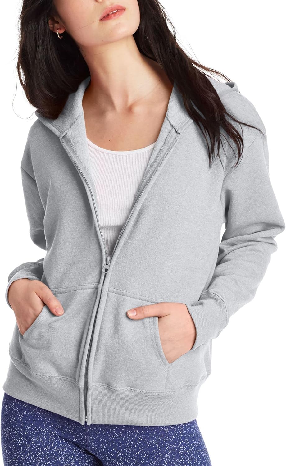 Hanes Women's Ecosmart Full-Zip Hoodie - Cozy Sustainability
