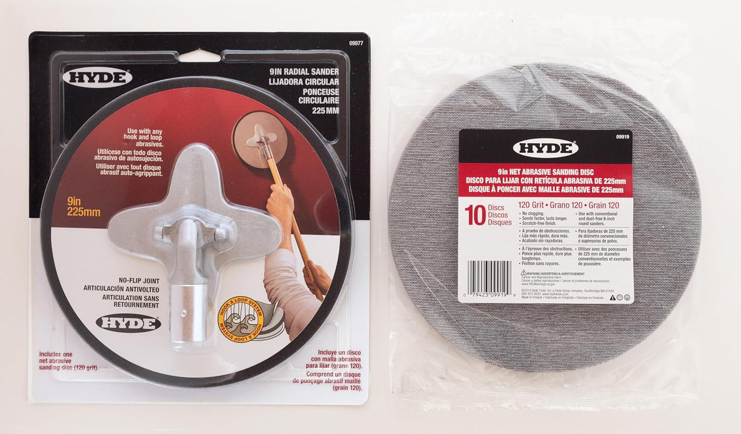 Hyde 9-Inch Radial Sander Kit for Efficient Drywall Sanding