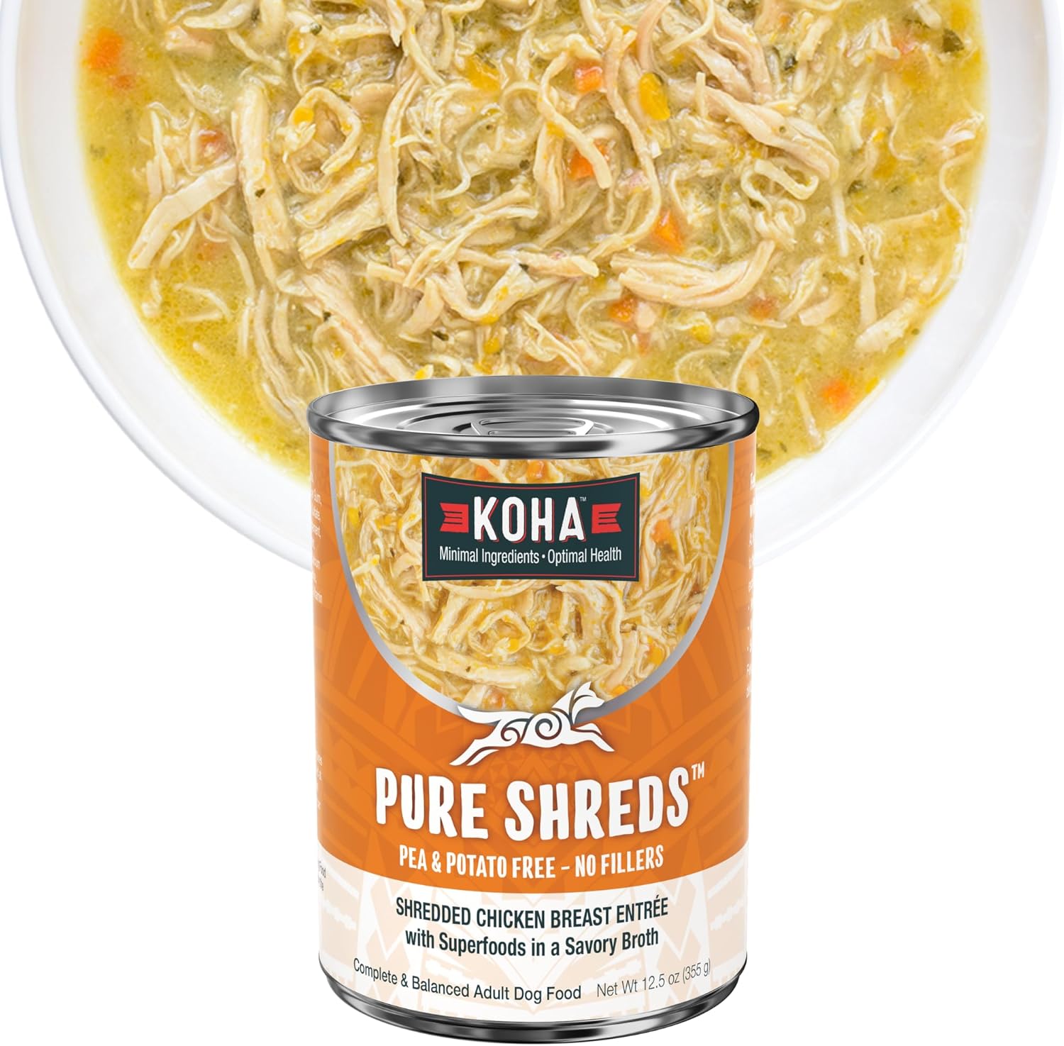 KOHA Pure Shreds Chicken Entree for Dogs, Delicious and Healthy