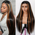 13x6 Full Real Skinlike HD Lace Wig 26in - Highlight Ombre Straight