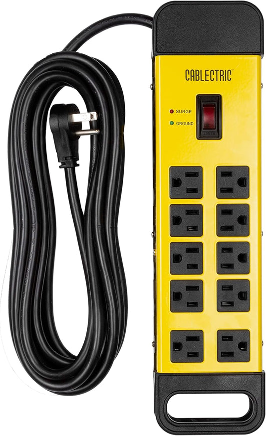 10 Outlet Heavy Duty Surge Protector Power Strip for Safety