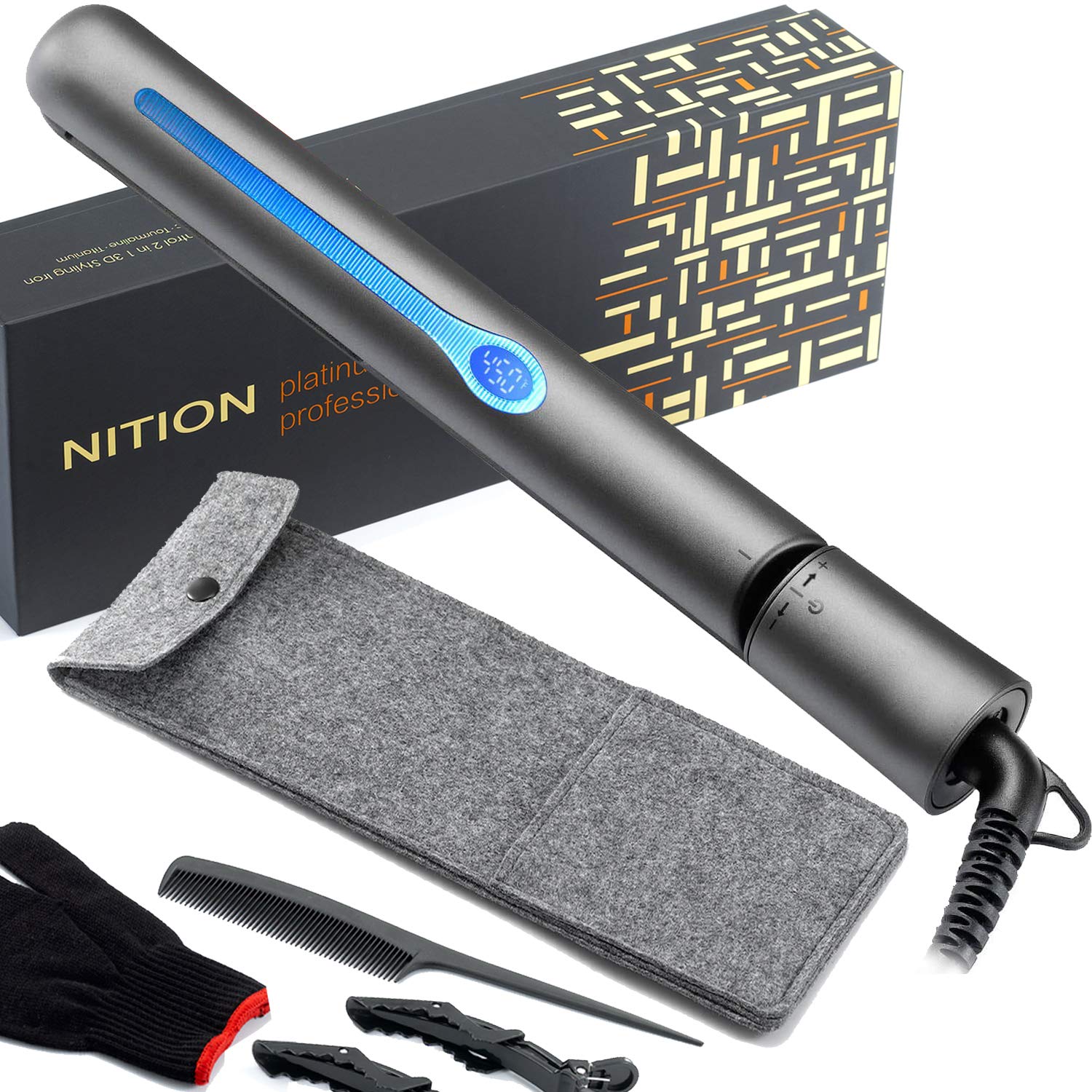 NITION Ceramic Tourmaline Hair Straighteners for Healthy Styling