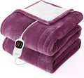 Full Size Electric Heated Blanket Purple - 72in x 84in Heated Throw