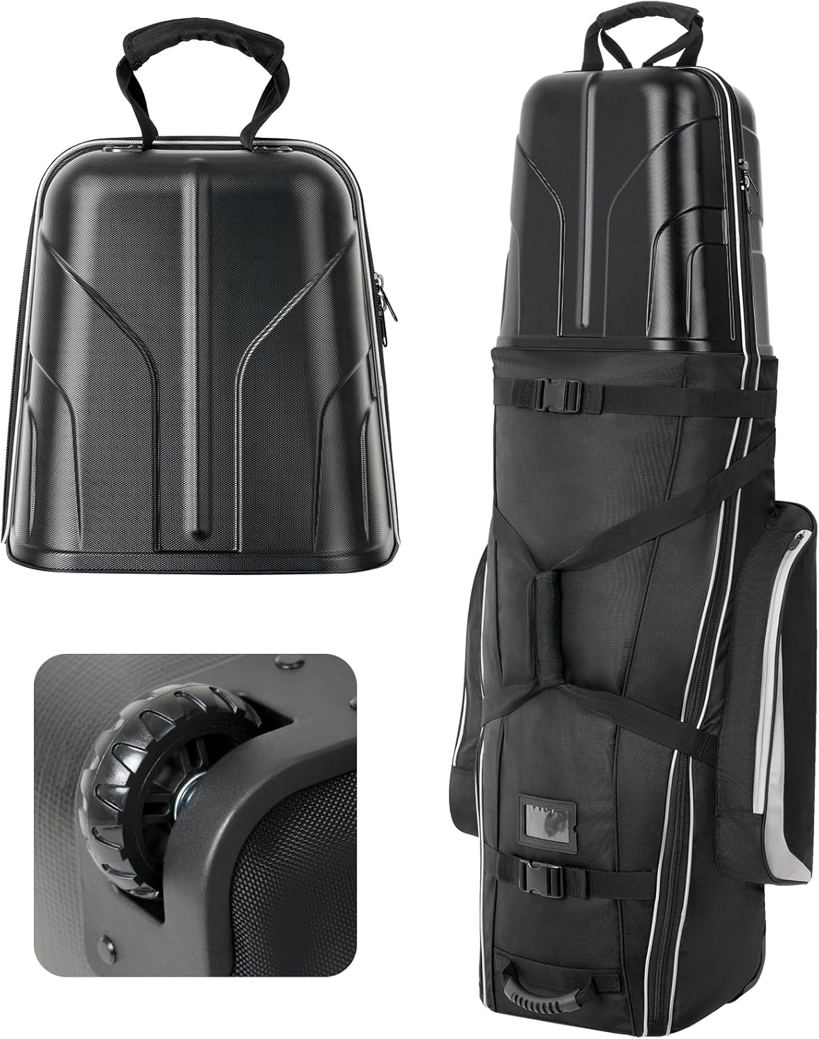 Golf Travel Bags for Airlines with Adjustable Support Rods