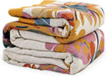 Summer Boho Throw Blanket 90in x 98in - Ultra Soft 100% Cotton